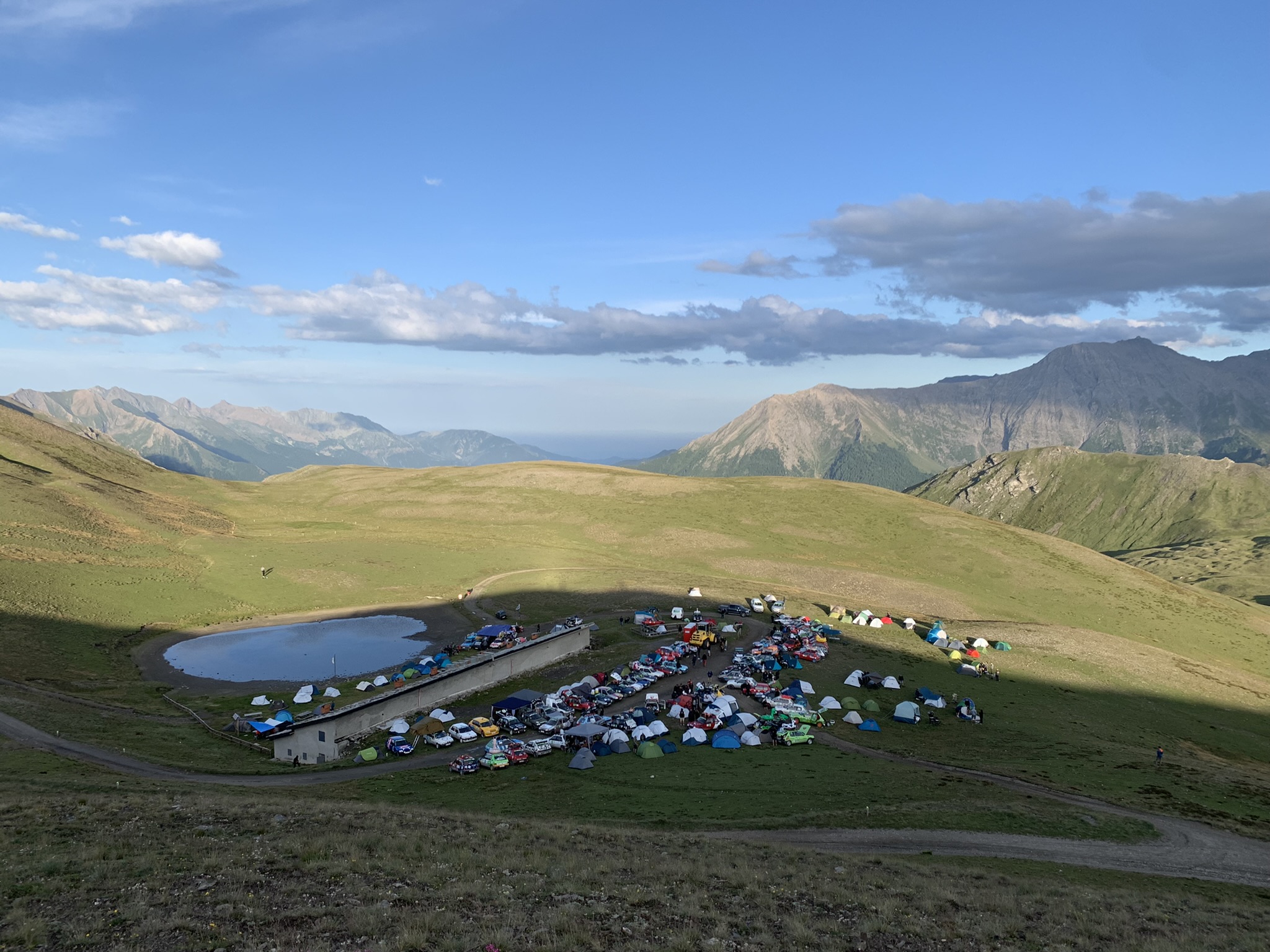 Le campement du jour 2 au refuge dell'Assietta